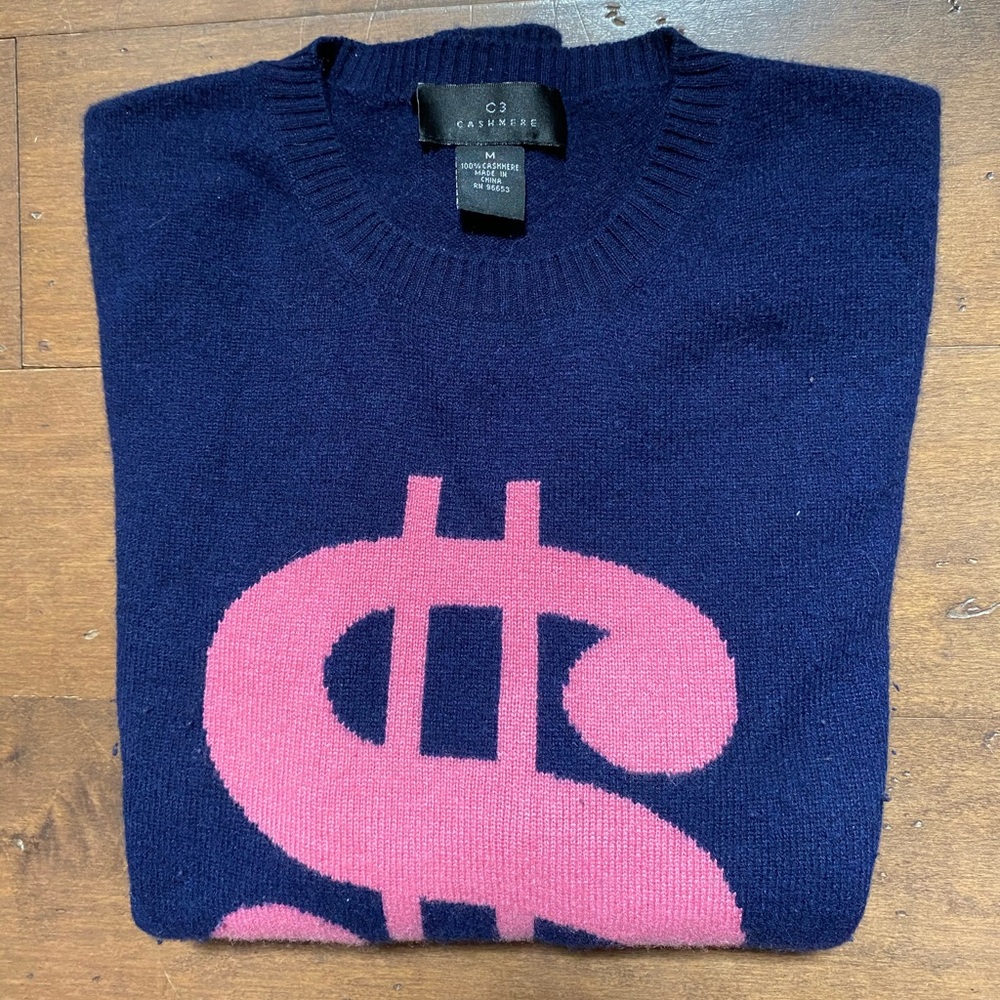 C3 Cashmere Crewneck 100% Cashmere Sweater EUC Med - Picture 4 of 4